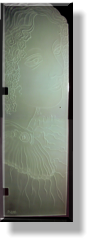 This door was Carved for Bethlehem Glass Works, PA