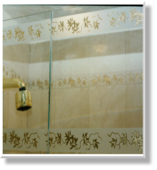 Pattern is Gold Filled by Carving into the Glass first.