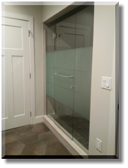 Clear Lines in Etching Line up with Wall Grout Lines