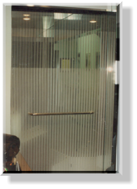 Off-Setting Stagered Lines Etched on Both Sides of the Panel.