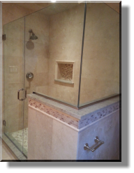 Clipless and Headerless Frameless Shower Enclosure.