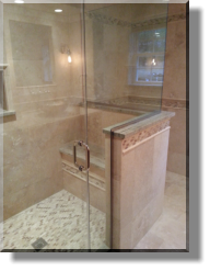 Clipless and Headerless Frameless Shower Enclosure.