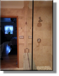 Clipless and Headerless Frameless Shower Enclosure.